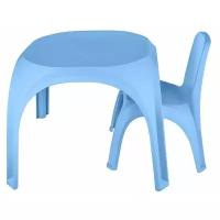 Комплект "стол 1 штука + стул 1 штука" KETT-UP осьминожка детский, KU266, пластиковый, голубой