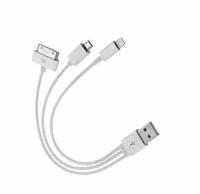 USB кабель 4 в 1 на micro USB/ mini USB и iPad/ iPhone/ iPod