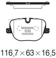 Колодки тормозные задние SP2237 для LAND ROVER RANGE ROVER III / SPORT (5.0) 2009-2013