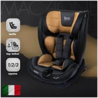 Автокресло детское с креплением Isofix Nuovita Maczione N123i-1/Группа: 1/2/3 – от 9 месяцев до 12 лет, вес 9-36 кг (Beige/Бежевый)