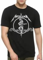 Футболка Design Heroes Metallica - Magnetic Death / Металлика Мужская Черная 3XL