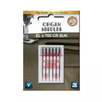 Игла/иглы Organ EL x 705 CR SUK 80-90, серебристый, 6 шт