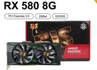 Видеокарта SJS rx 580 8 ГБ, видеокарта rx580 Radeon GDDR5 256Bit 8 Гб