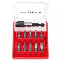 Набор бит с битодержателем 11пр., 1/4"(PH1,2,3 PZ1,2,3, SL5.5, 6.5) Rock FORCE RF-21112