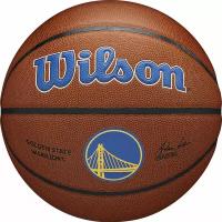 Мяч баскетбольный WILSON NBA Golden State Warriors, арт. WTB3100XBGOL р.7, PU, бутиловая камера, коричневый