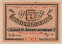 Германия (Веймарская Республика) Щецин 50 пфеннигов 1922 г