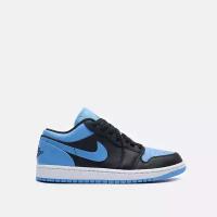 Кроссовки NIKE Air Jordan 1 Low, размер 11 US, черный, синий