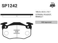 Колодки тормозные дисковые задние CITROEN SAXO (1996-2004), PEUGEOT 206 (1998-2012), RENAULT MEGANE I (1996-2003)/ CLIO I-II (1990-2005) SP1242