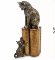 Статуэтка Veronese "Кошка с котенком - воспитание" (bronze) WS-883