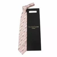 Дизайнерский галстук светлых тонов с контрастными изображениями Christian Lacroix 820198