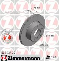 ZIMMERMANN 150.3424.20 Диск тормозной (цена за 1 шт.)