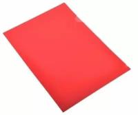 Папка-уголок, А4, с тиснением, 0,10мм, красная (5 шт. в упаковке)