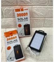 Внешний аккумулятор на солнечной батарее / повербанк / Power Bank 30000mah DМК-А9/A10 SОLАR / Фонарик