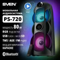 Портативная акустика SVEN PS-720, 80 Вт, черный