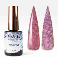 Manita Professional Гель-лак для ногтей светоотражающий с хлопьями юки / Multichrome Reflective №01, 10 мл