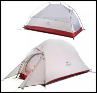 Палатка Naturehike Cloud up 1 NH18T010-T с ковриком Grey-Red 6927595730522