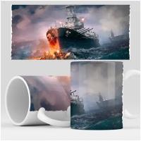 Кружка RocketCup с принтом "World of Warships"