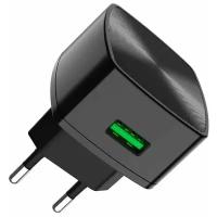 Сетевое зарядное устройство HOCO C70A 1xUSB, 3A, 18W, черный