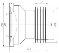 Фановая труба 110х0°, короткая, АНИ W1218