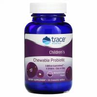 Trace Minerals Биологически активная добавка к пище TRACE Minerals Chewable Probiotic Чуибл Пробиотик со вкусом Виноград, жевательные таблетки 562 мг