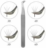 Пинцет для объёмного наращивания ресниц AS09 (топорик, сапожок)