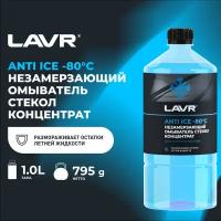 Незамерзающий омыватель стекол Anti Ice -80°С Концентрат LAVR, 1 л / Ln1324