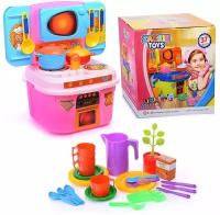 Кухня игрушечная Zarrin Toys Little Kitchen с набором, 37 предметов, розовая (M3-1)