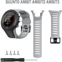 Ремешок для Suunto Ambit, Ambit 2, Ambit 3 браслет силиконовый (серый)