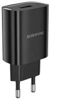 Сетевой адаптер питания Borofone BN1 Innovative Black зарядка 2.1А Quick Charging 1 USB-порт, черный