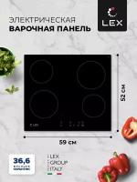 Электрическая варочная панель LEX EVH 640 BL, black