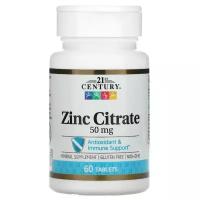 21ST CENTURY Zinc Citrate 50 мг 60 таблеток