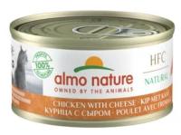 Almo Nature Консервы для Кошек с Курицей и Сыром 75% (HFC - Natural - Chicken with Cheese) 9083H, 0,070 кг