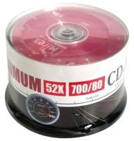 Оптический диск CD- R Mirex 700Mb, 52x, cake box, 50шт