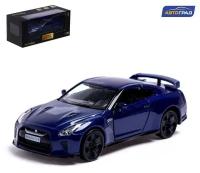 Машина металлическая NISSAN GT-R (R35), 1:32, открываются двери, инерция, цвет синий