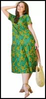 Платье Оптима Трикотаж, размер 48, зеленый