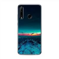 Силиконовый чехол "Черный фон с узором" на Honor 20e / Хонор 20е