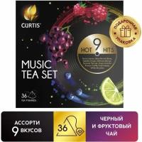 Чай ассорти Curtis "Music Tea Set" подарочный 9 вкусов 36 пирамидок