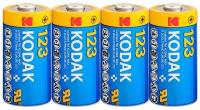 Батарейка Kodak CR123 (CR123A) 3V, 4 шт