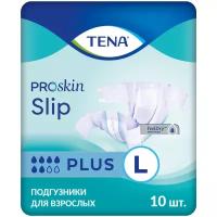 Подгузники дышащие TENA Slip Plus L (талия/бедра 96-144 см), 10 шт