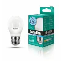 Эл. лампа светодиодная шар LED5-G45/845/E27 (5W=45Вт 415Lm) Camelion