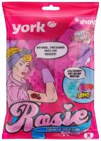 Перчатки York Rosie резиновые, 1 пара, размер M, цвет розовый