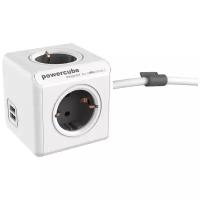 Удлинитель Allocacoc PowerCube Extended USB 1402, с/з, 16А / 3680 Вт