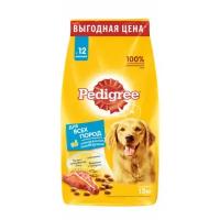 Корм сухой Pedigree для взрослых собак всех пород, с говядиной 13кг 59889