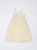 Платье H&M для девочек, цвет бежевый; размер 122