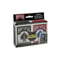 Игральные карты Bicycle Standard (4 колоды, красные/чёрные)