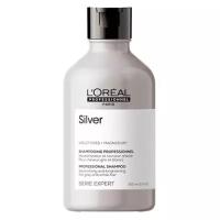 L′Oreal Professionnel Silver Professional Shampoo (Шампунь для нейтрализации желтизны осветленных и седых волос), 300 мл