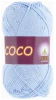 Пряжа хлопковая Vita Cotton Coco (Вита Коко) - 10 мотков, 4323 светло-голубой, 100% мерсеризованный хлопок 240м/50г