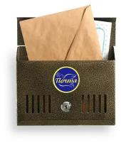 Ящик почтовый с замком, горизонтальный «Мини», бронзовый