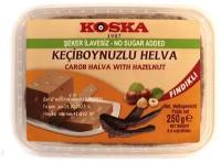 Кунжутная халва без сахара с кэробом и фундуком, Koska, 250 г