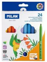 Набор фломастеров Milan Conic на водной основе 24 цвета в картонной упаковке